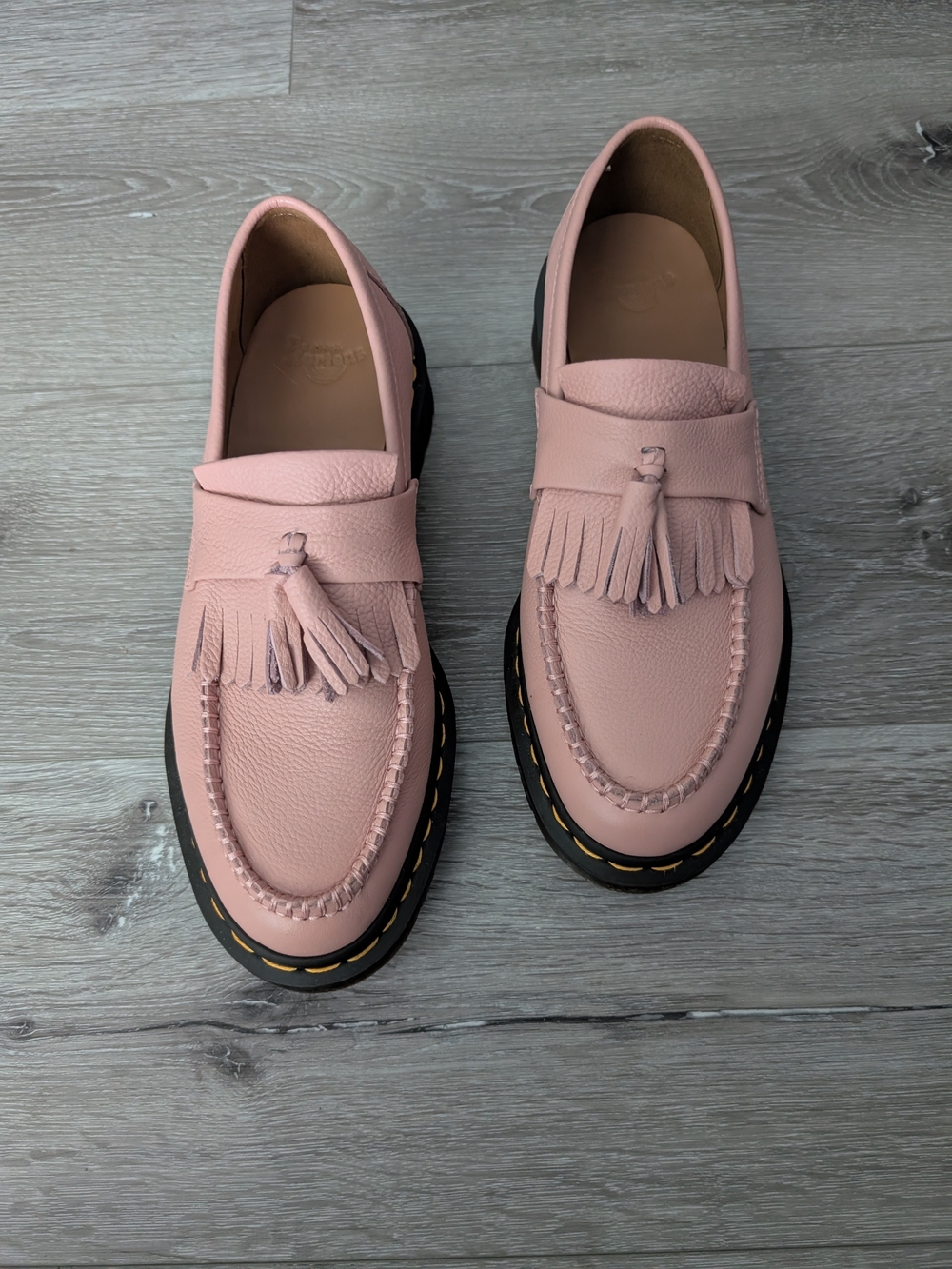 Dr. Martens Pink Tassel Leather Loafers